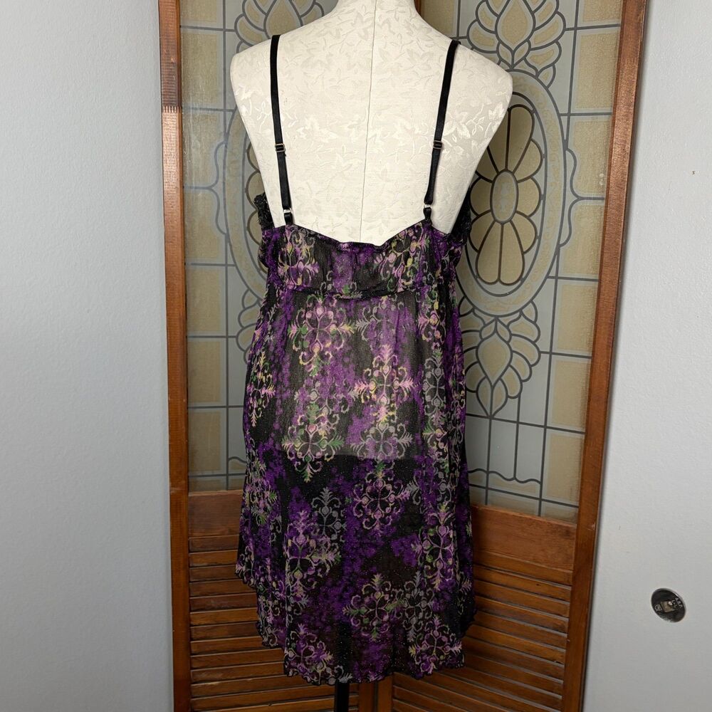 Cacique Baby Doll Sheer Lingerie Slip Dress Whimsygoth Pin Up Plus Size 22/24 - Picture 4 of 14